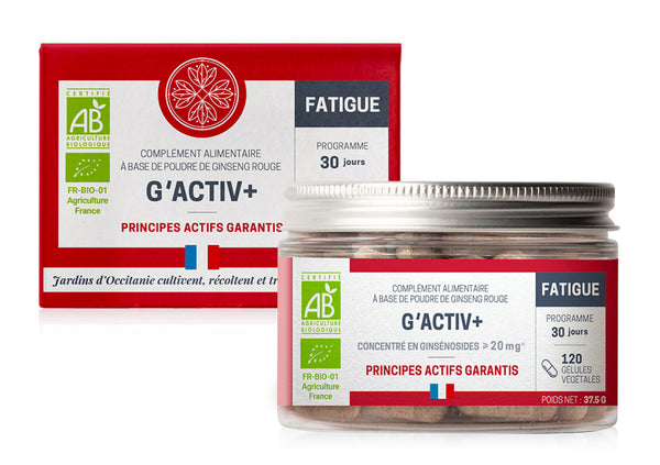 G’ACTIV + BIO - 100% Ginseng rouge en gélules végétales