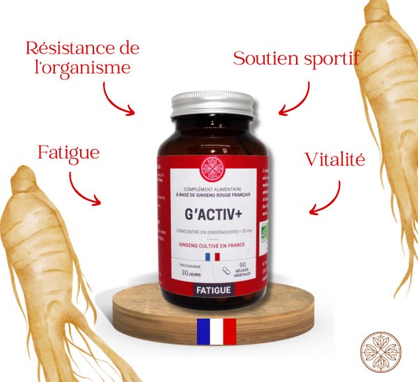 G’ACTIV + BIO - 100% Ginseng rouge - Fatigue intense