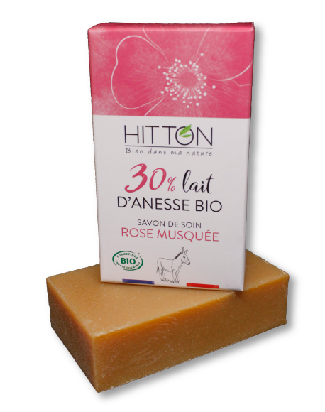 Savon au lait d'ânesse BIO - Rose musquée