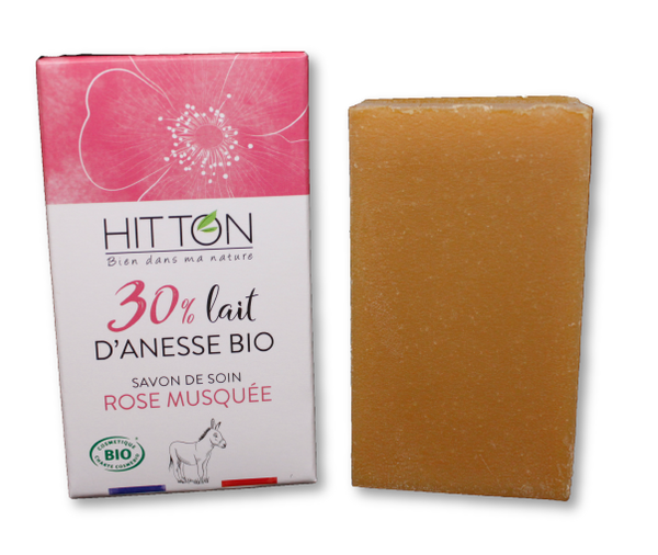 Savon au lait d'ânesse BIO - Rose musquée